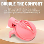Male Chastity Devices Sissy Penis Cage with 3 Rings and Invisible Lock - Lightweight Pink Realistic Vagina Chastity Cock Cage for Men Adult Sex Toys
