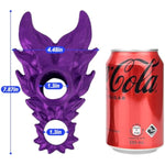 Male Penis Enlargement Ring Wolf Shape Cock Ring Penis Extender Sleeve Testicles Stretcher Massage Erection Enhancement Delayed Ejaculation Men Couple Pleasure Sex Toys (Purple)