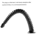 19.3 Inch Flexible Snake Anal Trainer for Women and Men, Black