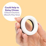 Cock Ring - Extra Thick Soft Silicone Penis Ring - Snug & Comfortable - Waterproof - Black/White