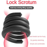 50Cm Cock And Ball Ring Diy Adjustable Cockring Metal Cartilage Bulit In Sex Toys Penis Weight Ball Stretcher Men Testicles