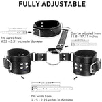 Neck To Wrist Restraints Kit, Adult Sex Toys Frisky Beginner Behind Back Handcuffs Collar, Adjustable Bondage Set, Couple Sm Sex Game Tool(Black-1)
