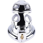 Metal Chastity Cage Hollowed Out Chastity Devices Can Long Time Wear Penis Cage With Lock And Key For Men Erection Control Sm Chastity Play Adult Sex Toys For Male (S)
