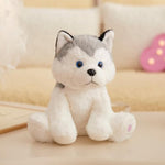 12'' Gray Light Up Husky Stuffed Animal Dog Floppy Led Plush Toy Puppy Night Lights Glow Pillow Birthday Festival For Kids Toddler Girls