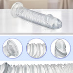 Realistic Small Dildo Butt Plug 6.88 Inch Clear Dildo With Suction Cup Anal Sex Toys For Prostate Massage Anal Stretching Adult Sex Toys For Men Women Couples Masturbation