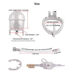 Male Chastity Cage Device Restraint Men Bondage Fetish With Catheter And Anti-Off Ring C850 (1.97 Inch / 50Mm)