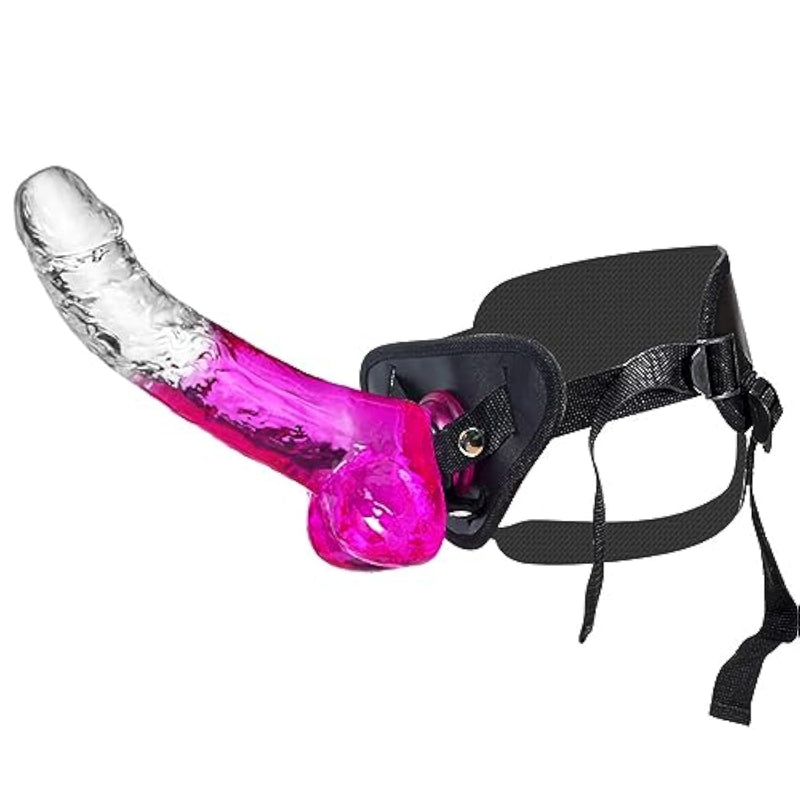 Realistic Samll Dildos, Harness & Strap-On Set, Wearable Sex Strap-On With 7 Inches Dildo, Adult Beginner Sex Toys For Female Masturbation, Lesbian Cute Sex Toys