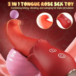 Vibrator Adult Sex Toys For Women - Tongue G Spot Vibrator Dildo Rose Sex Toys With 10 Licking & 10 Vibration Mode, Adult Toys Clit Stimulator Pleasure Anal Nipple Toys For Female Couples Games