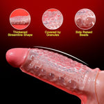 Penis Sleeve Pack Of 2, Reusable Penis Enlarger Cock Extender Sheath Thicken Cock Condom With Penis Ring Adult Sex Toys For Men Couples
