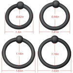4Pc Silicone Penis Ring Set Penis Ring With Massage Beads For Erection Enhancing Long Lasting Cock Ring Adult Sex Toys For Men