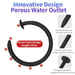 Silicone Urethra Sound With Syringe Hollow Penis Plug Injection Irrigation Urethral Sounding Stimulation Adult Sex Toys For Men (Black-S)