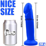 7.4 Inch Realistic Silicone Dildo, Body-Safe Material Huge Dildos For G Spot And Vaginal Stimulation With Strong Suction Cup, Anal Sex Toys For Women And Men(Blue)