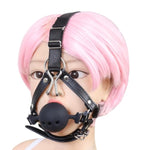 Ball Gag Silicone And Nose Hook Sex Things For Couples Kinky Bondage Gear & Accessories Chastity Cage Adjustable Belt Bdsm Sex Toy (45Mm,Black)