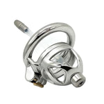 Hollow Design Cock Cage With Round Ring And Key 304 Stainless Steel Chastity Cage Male Waterproof Adult Wearing Chastity Device Sex Toy For Men (Cage+Dilator,45Mm)