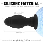 Anal Plug Vibrator Bunny Tail Butt Plug With Remote Control Silicone Anal Plug Butt Toy Anus Toys Sex Adult Toys For Women Men Couples, Blue