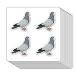 Pigeon Stickers 1in for Scrapbooking, Arts, Crafts, Kids DIY, Calendars Journals 80-Pack