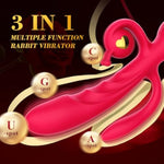 G Spot Snails Vibrator Sex Toy, Triple Stimulation Adult Rose Toys With 10 * 10 * 10 Strong Vibration Modes, Flexible Anal Rabbit Dildos Massager For Women Men Couple