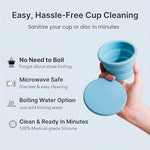 Menstrual Cup Cleaner Case & Period Disc Sanitizer, Light Blue
