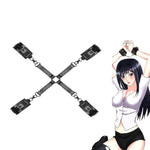 Bdsm Bondage Handcuffs & Footcuffs Set Sm Play Adjustable Adult Black Handcuffs & Ankle Restraints Set – Premium Bondage Wrist & Leg Cuffs With Wide Straps – Soft Padded Bdsm Restraints For Couples