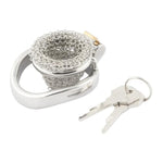 Stainless Steel Gauze Male Chastity Cage Metal Chastity Locks Comfortable Soft Cock Cage Easy To Wear Men'S Virginity Lock - S Cage Length 1.8'' J19845 45Mm