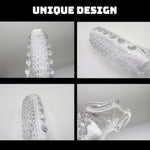 Clear Penis Sleeve Extender Cock Sleeves Cock Sheath With Anti-Slip Delay Ejaculation Testicle Toys Ultra-Soft Penis Sleve Penis Enlarger Girth Pennis Sleeve Girth Enhancer For Men