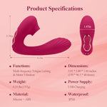 G Spot Vibrator, Clitoral Licking Sex Toys For Women Tongue Adult Toys For Women Couple Play, Vibrating Sex Toy For Double Stimulation