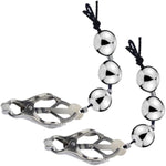 Weight Ball Nipple Clamp Adjustable Metal Nipple Clamps Non-Piercing Large Nipple Clips For Women Gravity Ball Nipple Clip Pendant Stainless Steel Nipple Clip