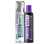 SWISS NAVY Toy & Body Foaming Cleaner 7oz and Premium Sensual Arousal Personal Lubricant 6oz