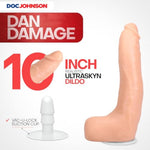 10 Inch Realistic ULTRASKYN Dildo by Dan Damage - F-Machine & Harness Compatible