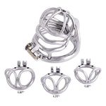 Steel Chastity Cage With Ergonomic Design Splitter Base Ring For Male Sm Penis Exercise Sex Toys B245 (1.77 Inch / 45Mm)