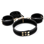 Bdsm Bondage Set Couples Sex Toys Neck To Wrist Restraints Kit With Traction Chain Adjustable Leather Restraints Bondage Gear & Accessories