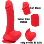 8.07 Inch Realistic Dildo, Big Thick Dildos For G Spot And Anal Stimulation With Strong Suction Cup, Silicone Suction Penis Adult Sex Toy For Women And Men (Rose Red)