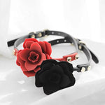 Mouth Gag Breathable Roses Ball Gag Bondage Gags & Muzzles Ballgag Bdsm Sex Toys For Woman, Fetish Adult Games Slave Female Sexy Toy For Couples Cosplay (Black)