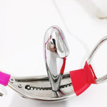 Female Invisible Chastity Device With Hole Stainless Steel Adjustable Bdsm Slave Chastity Belt Underwear Invisible Thong Pant Lock (A, Only One Vaginal Plug)