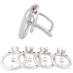 Male Chastity Cage Device Belt Stainless Steel Urethral Tube Sm Penis Exercise Sex Toys D450 (50Mm L Size)
