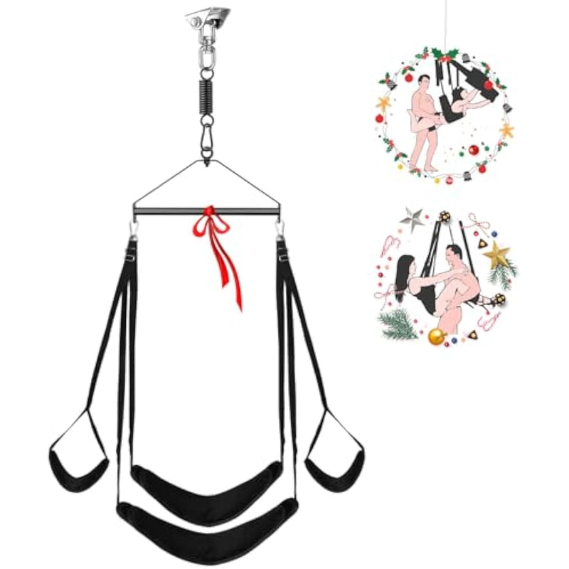 Adult Sex Swing Bdsm Toy 360 Degree Sex Sling Soft Adjustable Spinning Ceiling Swing Sex Chair Bondage Game Tool Adult Playful Accessories For Couples Lovers