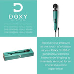 Doxy 3 USB-C Wand Vibrator – Affordable, Travel-Friendly Wand Vibrator for Gen-Z, Deep Vibrations with Modern USB-C Connectivity