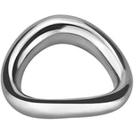 Male Penis Cock Ring Smooth Arc Ring Delay Ring Stainless Steel Scrotum Ball Stretcher Weights Pleasure Enhancing Sex Toys (1.92 Inch)