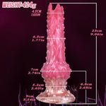 9 Inch Silicone Ovipositor Dildo Adult Sex Toys,Fantasy Knot Dildo Purple Inflatable Pump