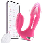 Thrusting Vibrator Dildo Women Sex Toys With App Remote Control 9 Thrusting & Vibrating Modes Wearable Clitoral G Spot Vibrators Adult Toys For Women & Couples
