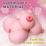 Sex Doll Male Masturbator with Realistic Boobs Vagina and Anal, 4 in 1 Torso Masturbator Love Doll Pocket Pussy with Penetrable Nipples, 21lb Pussy Ass Male Sex Toy for Men Masturbation