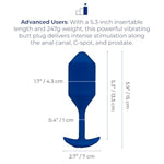Vibrating Snug Plug 1 - Butt Plugs, Adult Sex Toys Anal Toys For Couples, Anal Training, And Sexual Stimulation Device - Navy