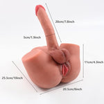7.93Lb Dildo Sex Dolls For Women,Realistic Shemale Sex Doll Torso With Flexible Dildo Huge Cock Ball,Soft Ass Tight Anal Hole For Female Masturbation Sex Toy For Adult Men Gay