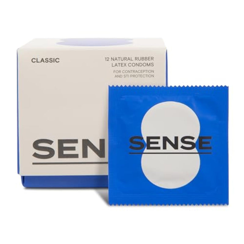 Classic Latex Condoms For Extra Comfort & Enhanced Sensitivity - Silky Smooth, Lubricated Condoms - Electronically Tested Condom, Non Toxic, Vegan, Hypoallergenic Condom For Men, 12 Pack
