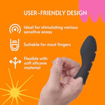 Finger Vibrator For Women - Powerful Vibration For Couple Play Or Solo Use - Portable And Versatile Vibrating Fun For Couples - Quality Rubber Material - Black - 4X1 Inch