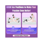 Spreader Bar Bdsm Bondage Restraints Kits With Wrist Ankle Neck Collar Adjustable Handcuffs Sex Toys Sm Games For Men Women And Couples (Purple)