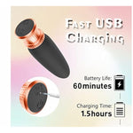 Mini Silicone Massager Sex Toy With 10 Vibration Modes Vibrator, Bullet Vibrator With Waterproof Sex Toy For Women Or Couples(Black)