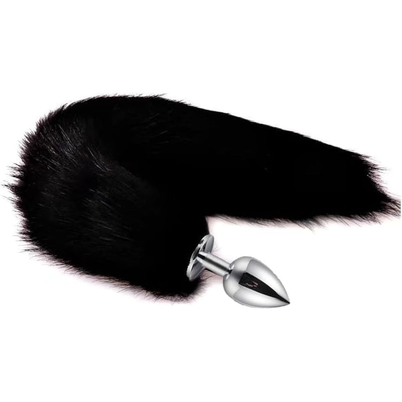 Butt Plug Tail Anal Sex Toys, Anal Butt Plug Artificial Fiber Fur Tail Toys Stainless Steel But Plug Butt Toys Sex Toys For Women Cosplay Adult Sex Toys For Women (Brown)