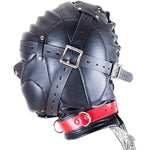 Full Face Leather Bondage Masks - Adult Sex Toys Restraint Head Masks Bdsm Fetish Hood Flirt Toys