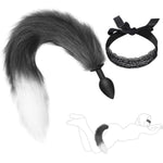 Fox Tail Cosplay Anal Plug Butt Stopper With Tail, Silicone Butt Anal Plug Cute Fluffy Tail Adults Role Play Games Adult Toy For Beginner Couples